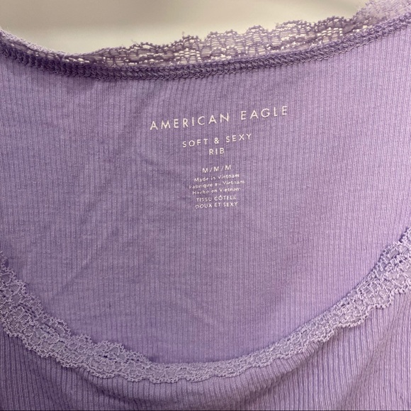 AE Lace Violet Cropped Tank - Picture 2 of 5